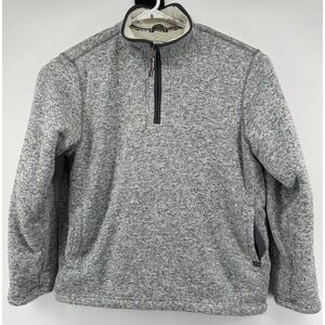 Orvis Long Sleeve Sherpa Lined Quarter Zip Pullover Gray Men's Size XL NEW